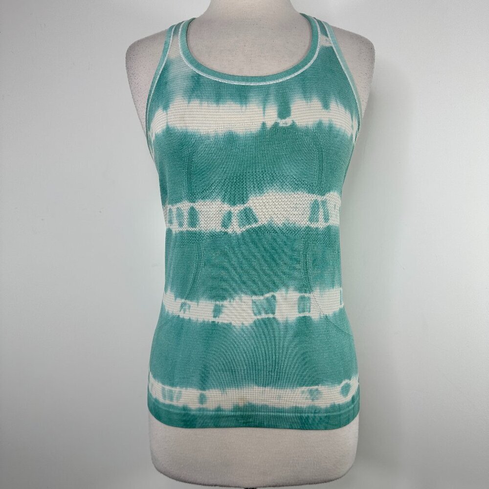 Lululemon Swiftly Tech Racerback Heathered Tranquil Blue Women's Size 6 - Picture 3 of 11